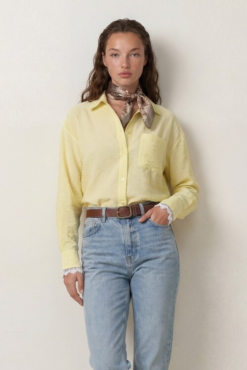 Tek Cepli Dokulu Gömlek