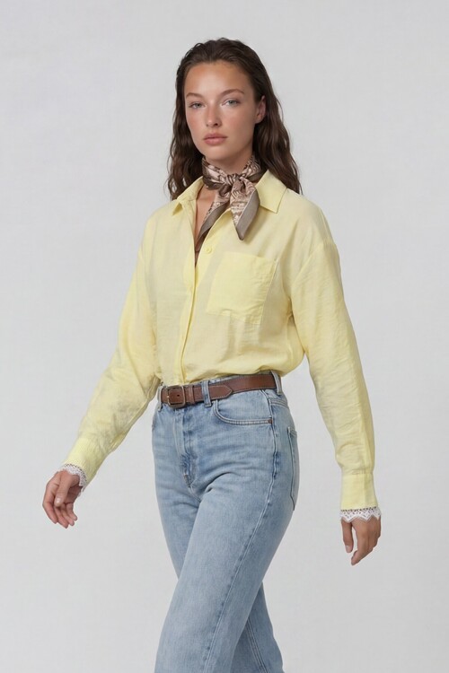 Tek Cepli Dokulu Gömlek