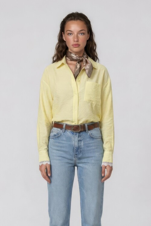 Tek Cepli Dokulu Gömlek