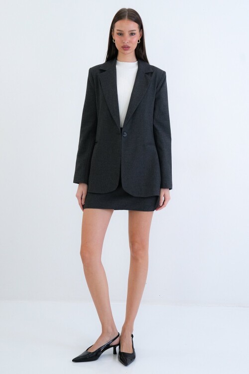 Tek Düğmeli Blazer Ceket