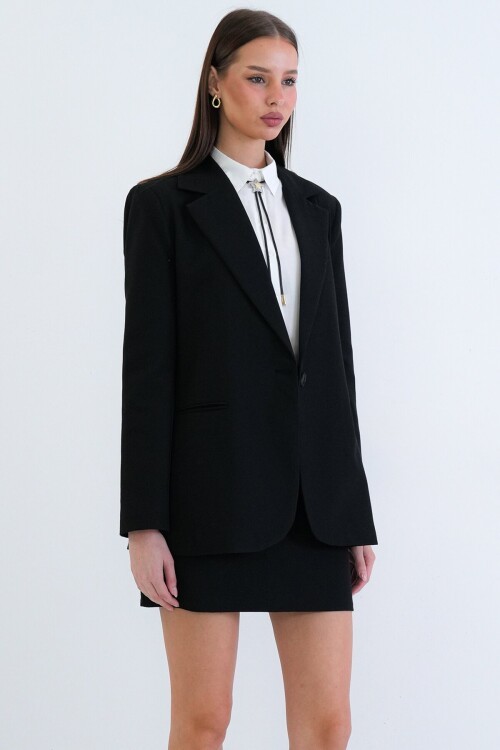 Tek Düğmeli Blazer Ceket