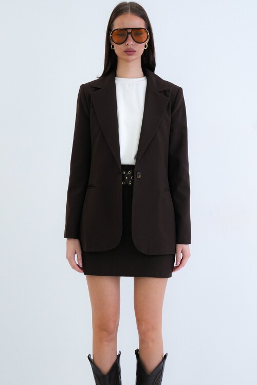 Tek Düğmeli Blazer Ceket