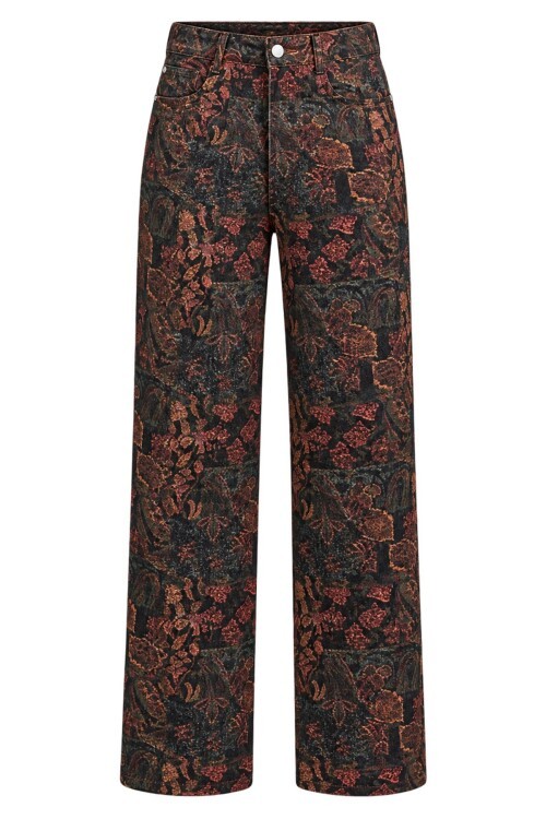 Baskılı Denim Pantolon