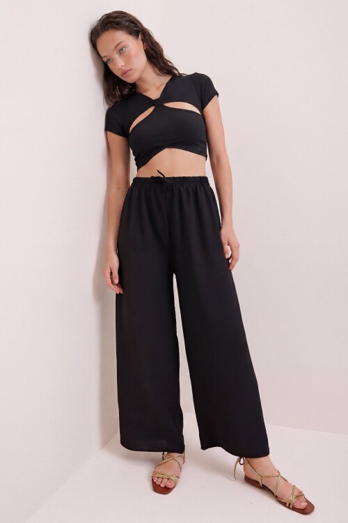 Beli Lastikli Rahat Kesin Aerobin Pantolon