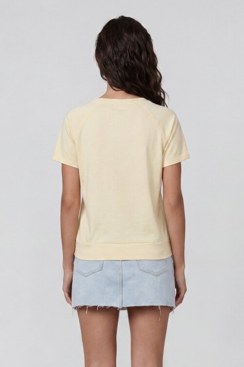 Bisiklet Yaka Reglan Kol Oversize T-Shırt