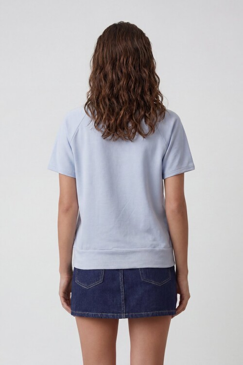 Bisiklet Yaka Reglan Kol Oversize T-Shırt