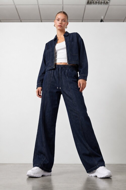 Denim Ceket ve Pantolon İkili Takım