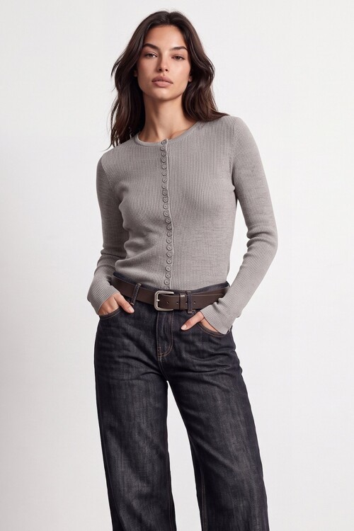 Hırka Düğmeli Bluz