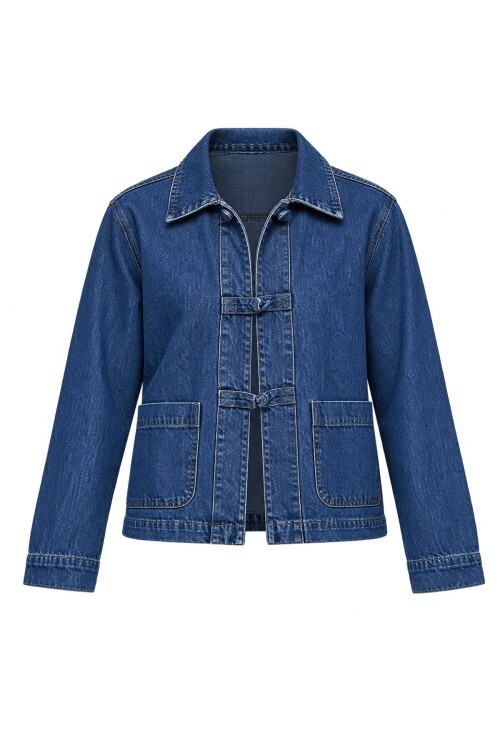 Düğmeli Denim Ceket