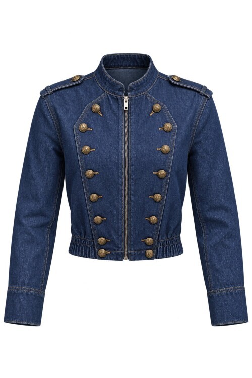 TRF Düğmeli Denim Ceket