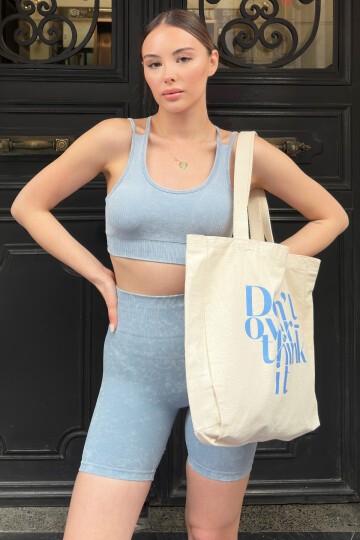 ÇAPRAZ İPLİ CROP BLUZ VE ŞORT TAKIM