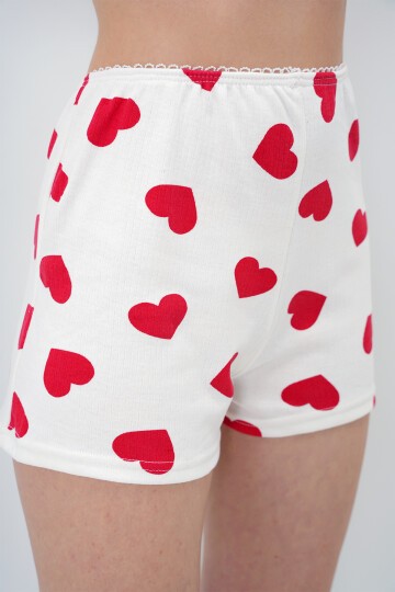 Fisto Detaylı Pamuklu Bluz Ve Şortlu Pijama Takımı