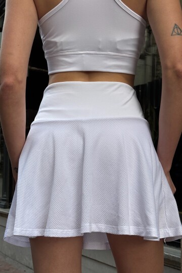 Beli Lastikli Şort Etek Crop Atlet Çanta Ve Kare Güneş Gözlüğü Takım Stay Fit V00024