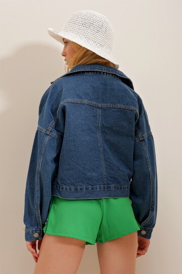 Crop Denim Ceket