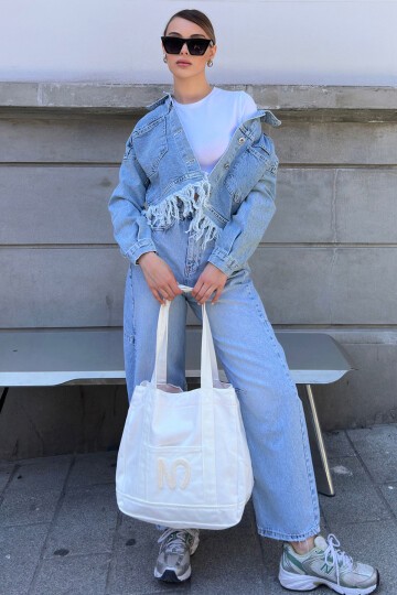 Mix Jean Çanta Ve Gözlük - Denim Verse V00044