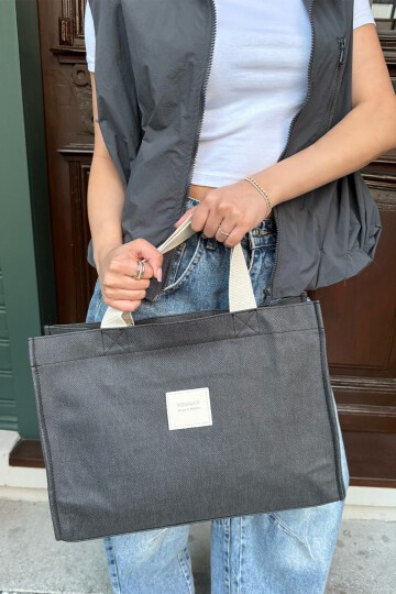 Siyah Canvas Çanta