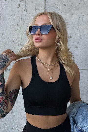 Siyah Kedi Model Kalın Saplı Gözlük