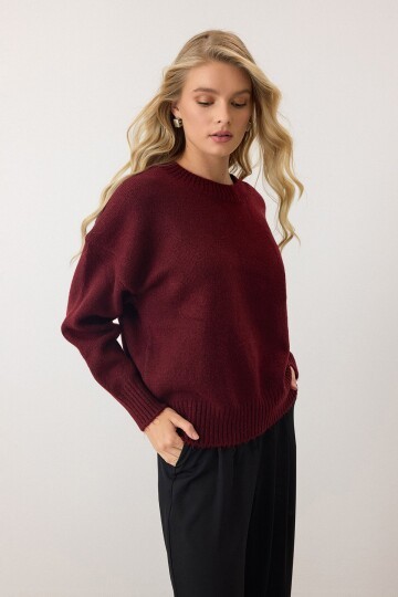Bisiklet Yaka Oversize Triko Kazak