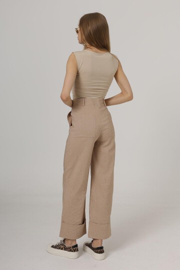 Çift Cepli Duble Paça Pantolon