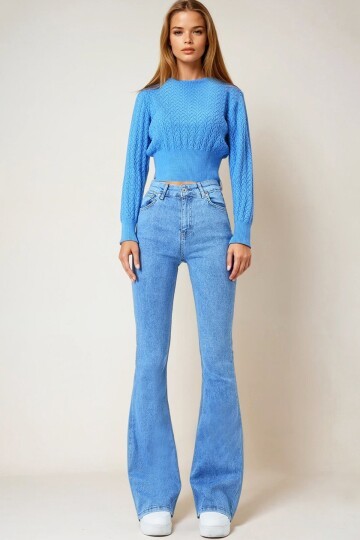 5 Cepli İspanyol Paça Jean