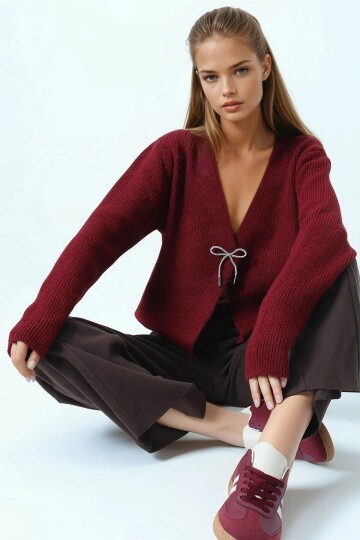 Bağlamalı Uzun Kollu Triko Bluz