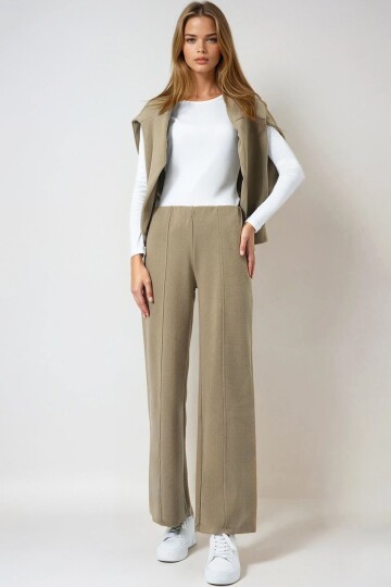 Beli Lastikli Cepsiz Palazzo Pantolon