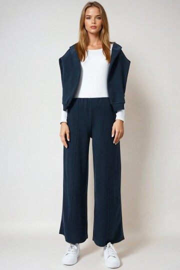 Beli Lastikli Cepsiz Palazzo Pantolon