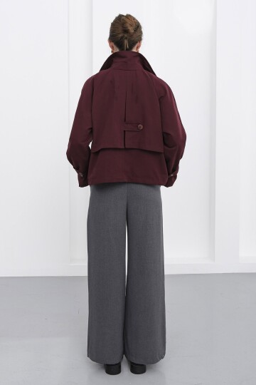 Beli Lastikli Çift Cepli Geniş Paça Pantolon