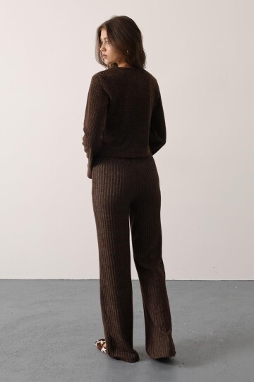 Beli Lastikli Fitilli Örme Pantolon