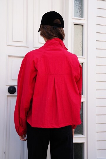 Su İtici Dik Yaka Bomber Ceket