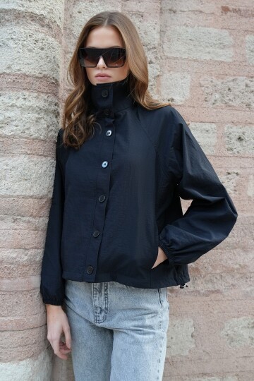 Su İtici Dik Yaka Bomber Ceket