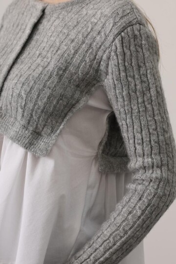 Triko Panel Detaylı Katmanlı Bluz