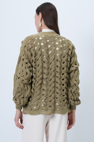 Bisiklet Yaka Ajurlu Triko Kazak