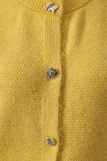 Bisiklet Yaka Düğmeli Kolsuz Triko Bluz