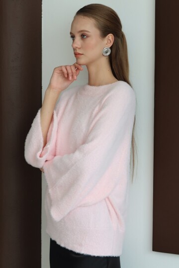 Bisiklet Yaka Geniş Kollu Yumoş Kazak