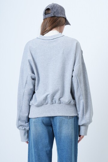 Dikiş Detaylı Oversize Tasarım Sweatshırt