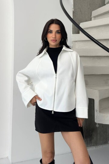 Fermuarlı Kaşe Ceket