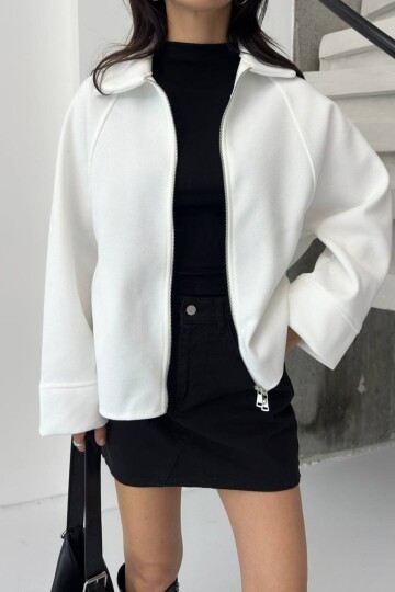 Fermuarlı Kaşe Ceket