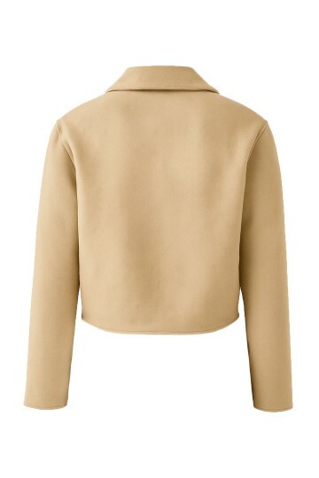 Gömlek Yaka Düğme Kapamalı Kısa Kaşe Astarlı Ceket