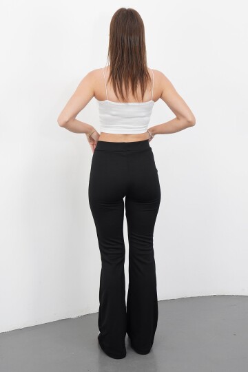 İspanyol Paça Beli Lastikli Scuba Pantolon