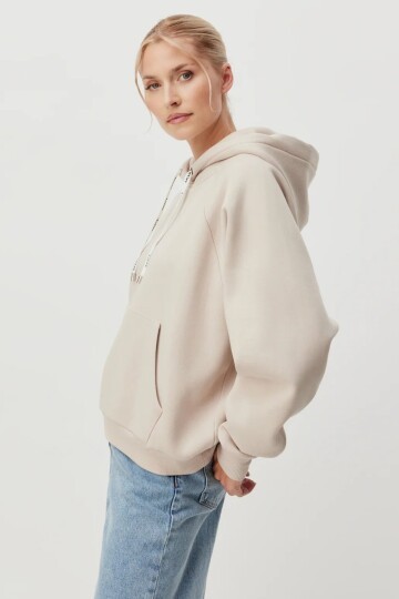Kanguru Cepli Overisze Kapüşonlu SweatshirT