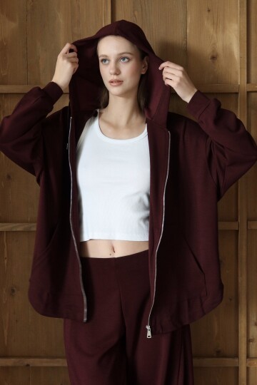 Yüksek Bel Çift Cepli Palazzo Dokuma Pantolon