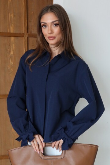 Kurdale Detaylı Oversize Gömlek