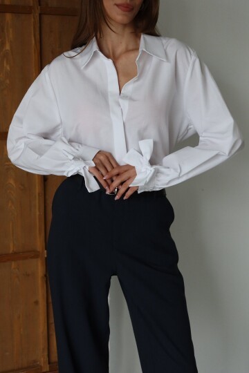 Kurdale Detaylı Oversize Gömlek