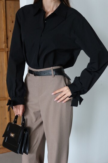 Kurdale Detaylı Oversize Gömlek