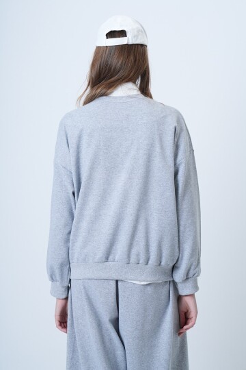 Önü Baskılı Oversize Pamuklu Sweatshırt