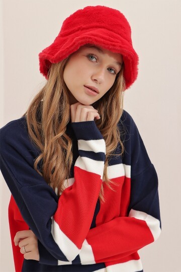 Yumuşak Dokulu Peluş Bucket Şapka