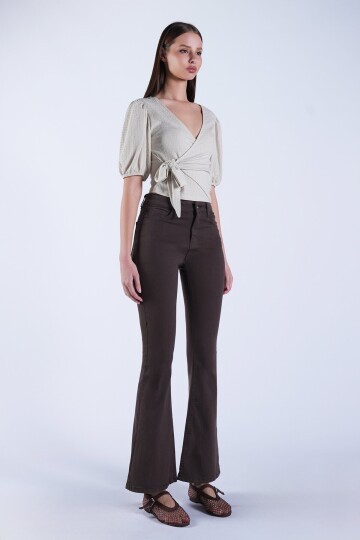 5 Cepli Full Likra İspanyol Paça Jean