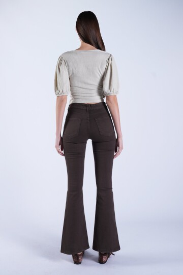 5 Cepli Full Likra İspanyol Paça Jean