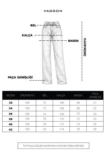 Açık Mavi 5 Cepli Bol Paça Baggy Jean